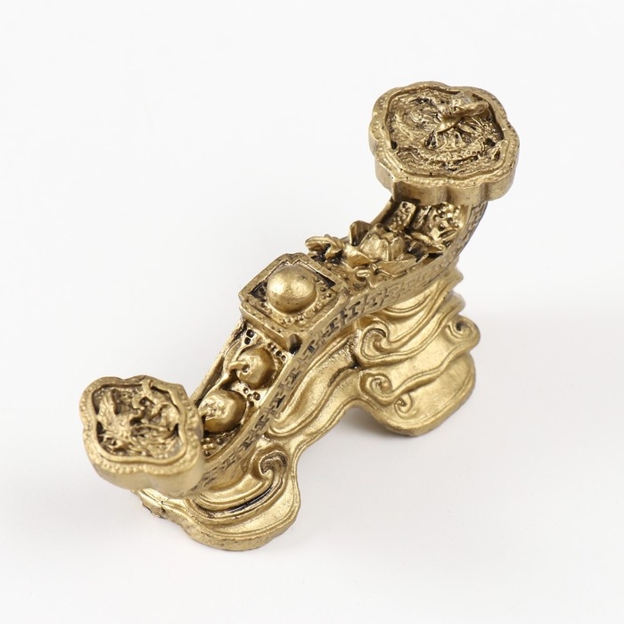 Нэцкэ полистоун под бронзу  Нэцкэ полистоун под бронзу "Жезл Жуи" 10х3,4х5,2 см