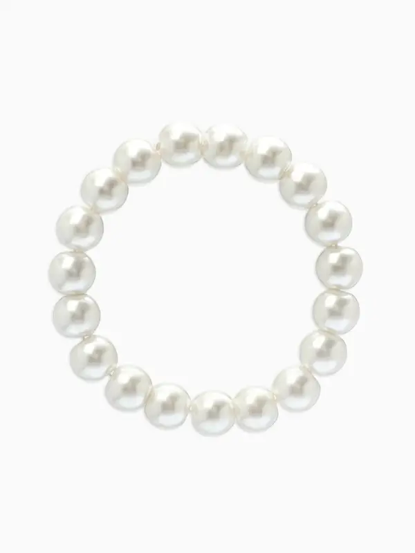 Браслет из бусин &laquo;Жемчуг. Классика&raquo;, d=5.5 см, шар №10, белый