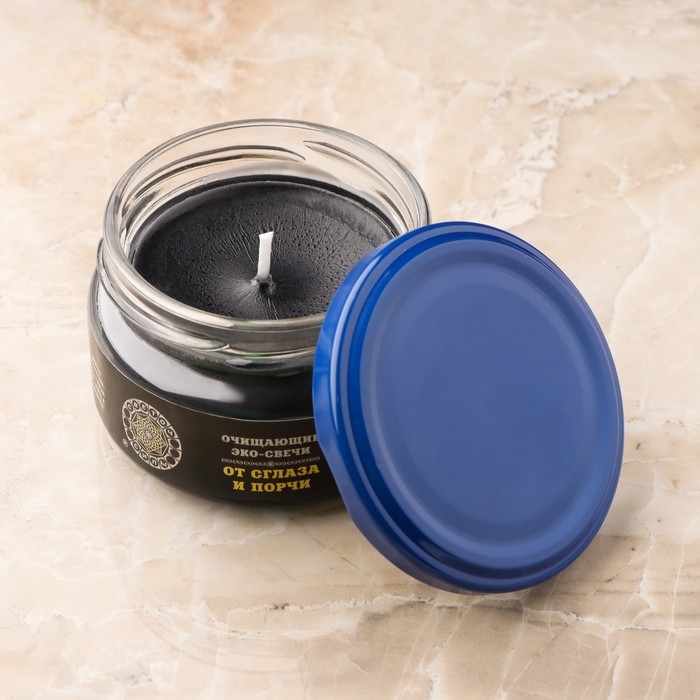 Эко-свеча магическая  Эко-свеча магическая "От сглаза и порчи" из натурального воска, 7х5 см