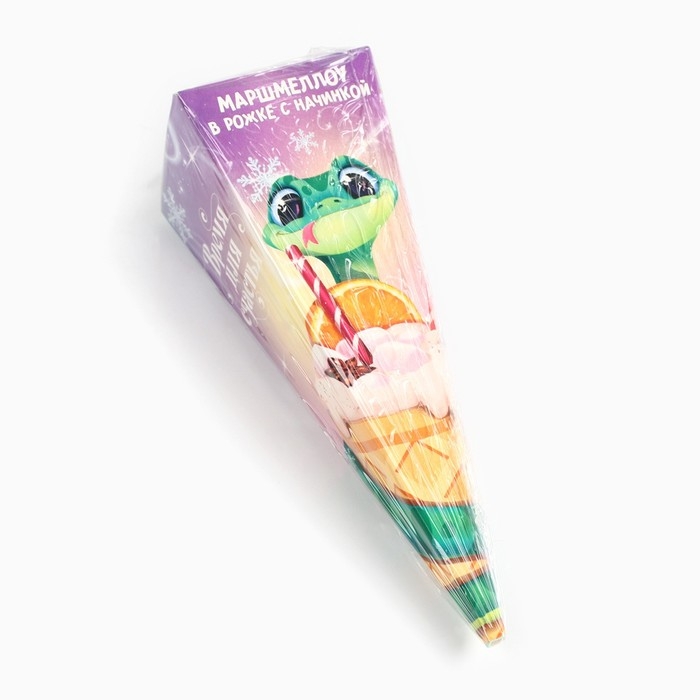 Новый год! Маршмеллоу в коробке, с клубничным вкусом «Время для счастья», 13 г