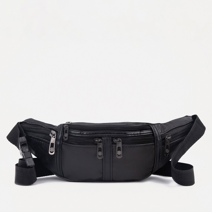 Поясная сумка на молнии, цвет чёрный Поясная сумка на молнии, цвет чёрный