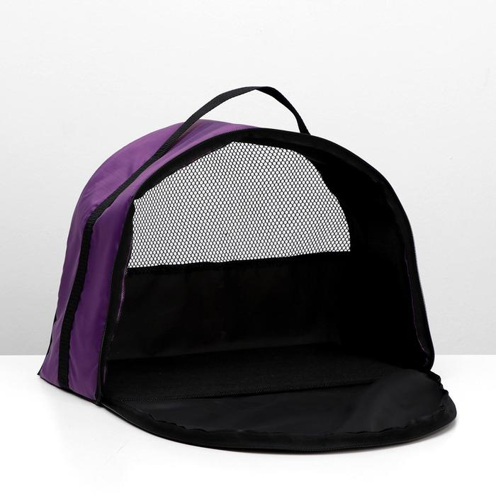 Сумка - переноска для животных, оксфорд, 42 х 22 х 29 см, фиолетовая Сумка - переноска для животных, оксфорд, 42 х 22 х 29 см, фиолетовая