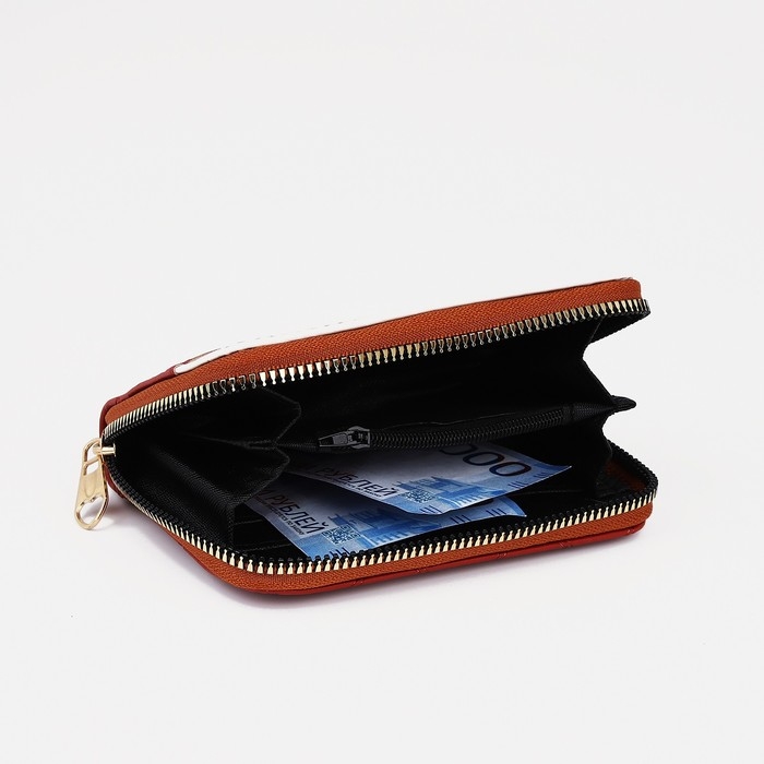 Кошелёк на молнии, цвет красный Кошелёк на молнии, цвет красный