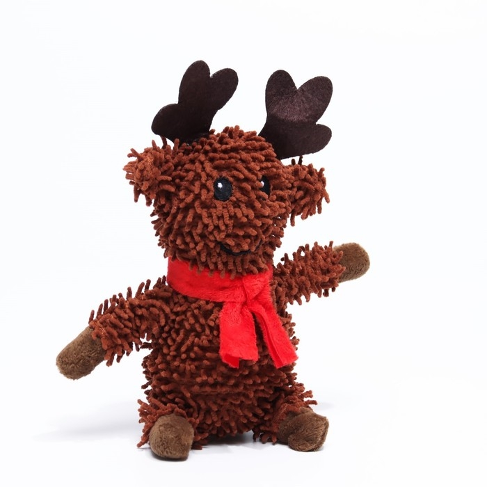 Игрушка мягкая для собак Игрушка мягкая для собак "Олень" с пищалкой, 26 х 18 см