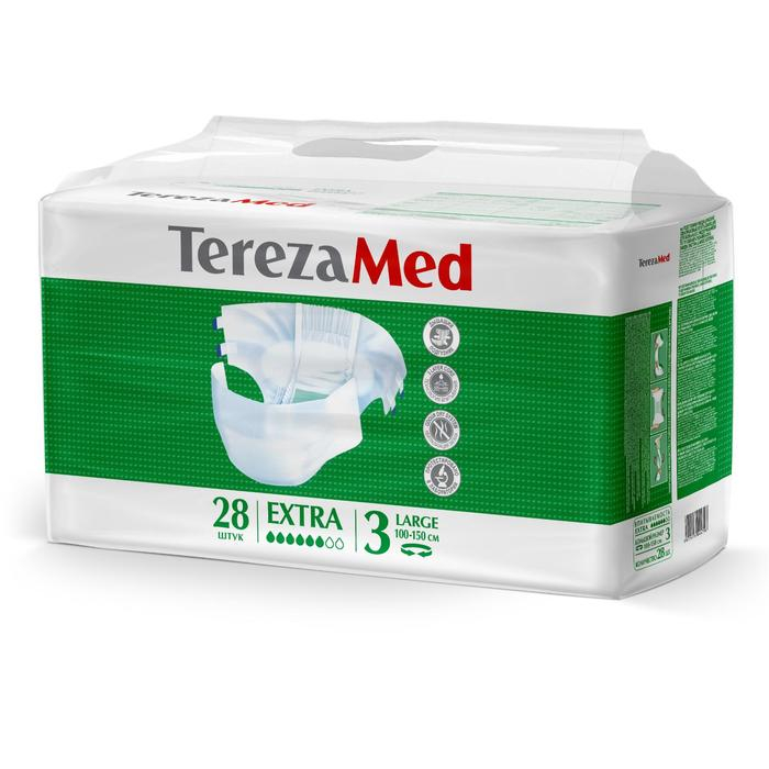 Подгузники для взрослых TerezaMed Extra Large №3, L, 28 шт. Подгузники для взрослых TerezaMed Extra Large №3, L, 28 шт.