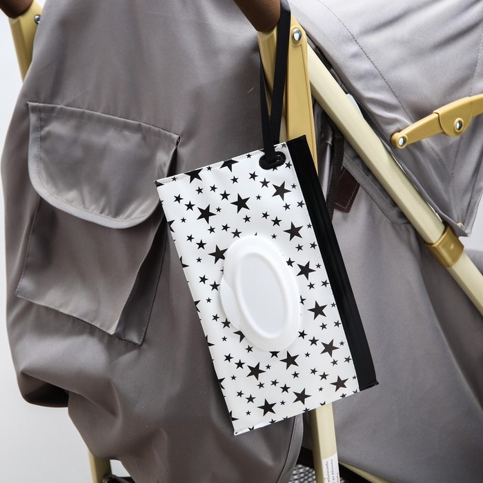 Контейнер для салфеток с петелькой «Звезды на белом», цвет МИКС