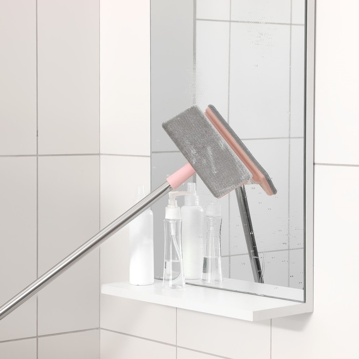 Щётка для окон Доляна, стальная телескопическая ручка 68(112) см, водосгон силикон 19 см, насадка велюр 19×7 см, цвет МИКС Щётка для окон Доляна, стальная телескопическая ручка 68(112) см, водосгон силикон 19 см, насадка велюр 19×7 см, цвет МИКС