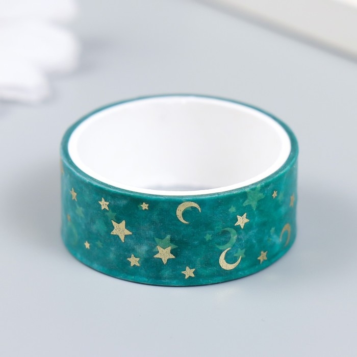 Клейкая лента бумага Клейкая лента бумага "Звёздное небо" набор 12 шт ширина 1,5 см намотка 2 м