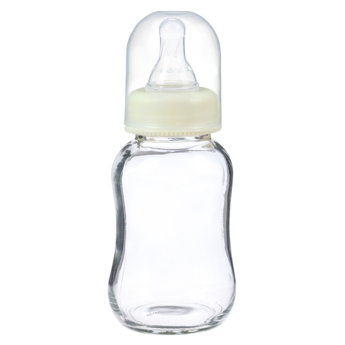 Бутылочка для кормления, классическое горло, стекло, быстрый поток, от 6 мес., 150 мл., цвет МИКС Бутылочка для кормления, классическое горло, стекло, быстрый поток, от 6 мес., 150 мл., цвет МИКС