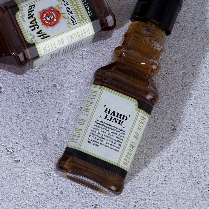 Гель для душа во флаконе виски «На удачу», 100 мл, аромат пряного виски, Новый Год