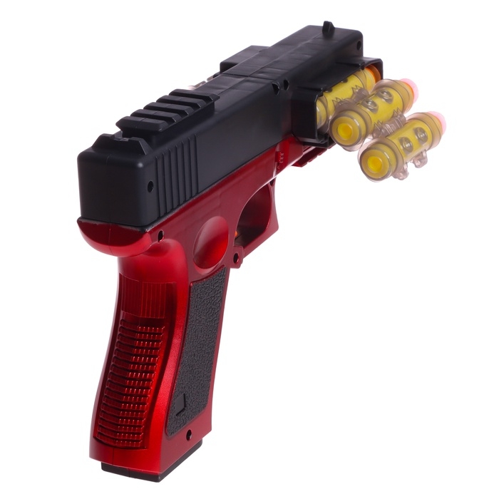 Пистолет «Глок», стреляет мягкими пулями, ленточная подача Пистолет «Глок», стреляет мягкими пулями, ленточная подача