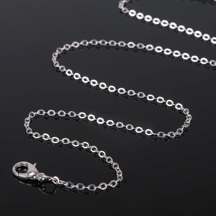 Цепочка с карабином L=45 см (набор 5 шт.) мелкое плетение, цвет серебро Цепочка с карабином L=45 см (набор 5 шт.) мелкое плетение, цвет серебро