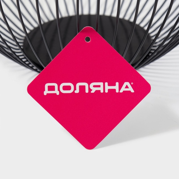 Фруктовница Доляна «Лайн», 26×26×12,5 см, чёрный Фруктовница Доляна «Лайн», 26×26×12,5 см, чёрный