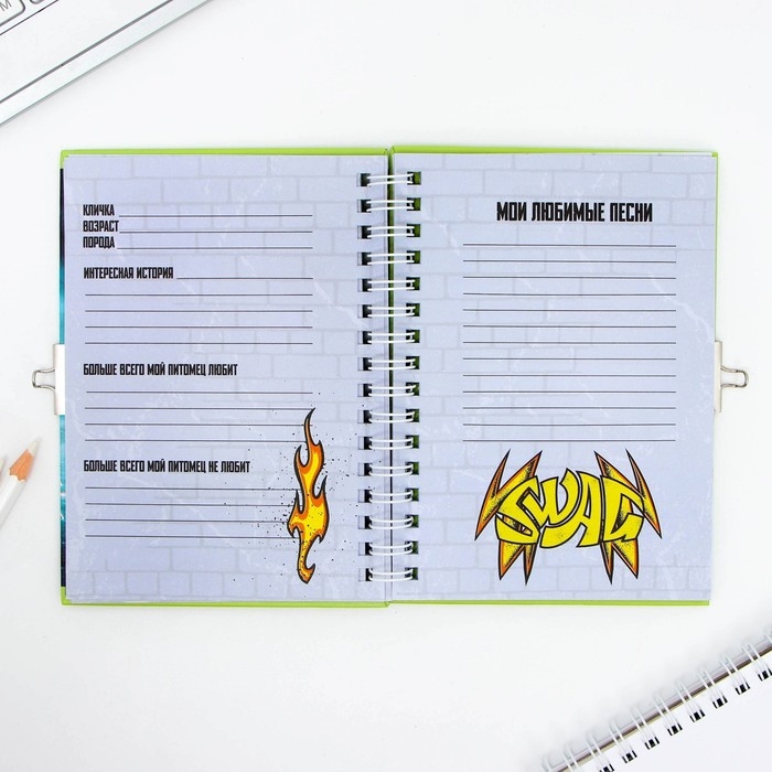 Анкета в твердой обложке на замочке «Для мальчиков», А6 40 л Анкета в твердой обложке на замочке «Для мальчиков», А6 40 л