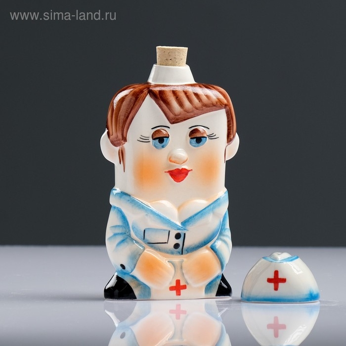 Штоф фарфоровый «Медсестра», 0.35 л, в упаковке книге Штоф фарфоровый «Медсестра», 0.35 л, в упаковке книге