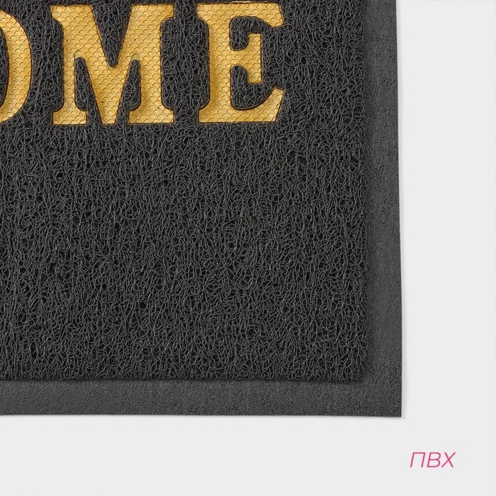 Коврик придверный Доляна Welcome, с окантовкой, 38×58 см, цвет серый Коврик придверный Доляна Welcome, с окантовкой, 38×58 см, цвет серый