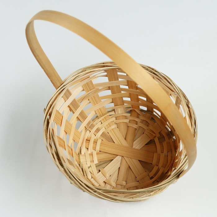 Корзина плетеная, D17 х 9 х 30 см, бамбук Корзина плетеная, D17 х 9 х 30 см, бамбук