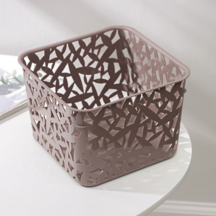 Корзина для хранения, 20,5×20,5×14,5 см, цвет МИКС Корзина для хранения, 20,5×20,5×14,5 см, цвет МИКС