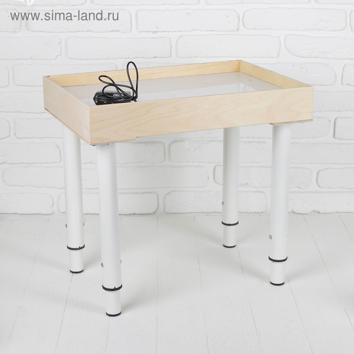 Стол для рисования песком, 35 × 50 см, фанера, оргстекло, подсветка белая Стол для рисования песком, 35 × 50 см, фанера, оргстекло, подсветка белая