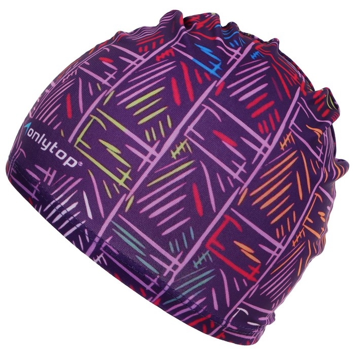 Шапочка для плавания детская ONLYTOP LINE, тканевая, обхват 46-50 см Шапочка для плавания детская ONLYTOP LINE, тканевая, обхват 46-50 см