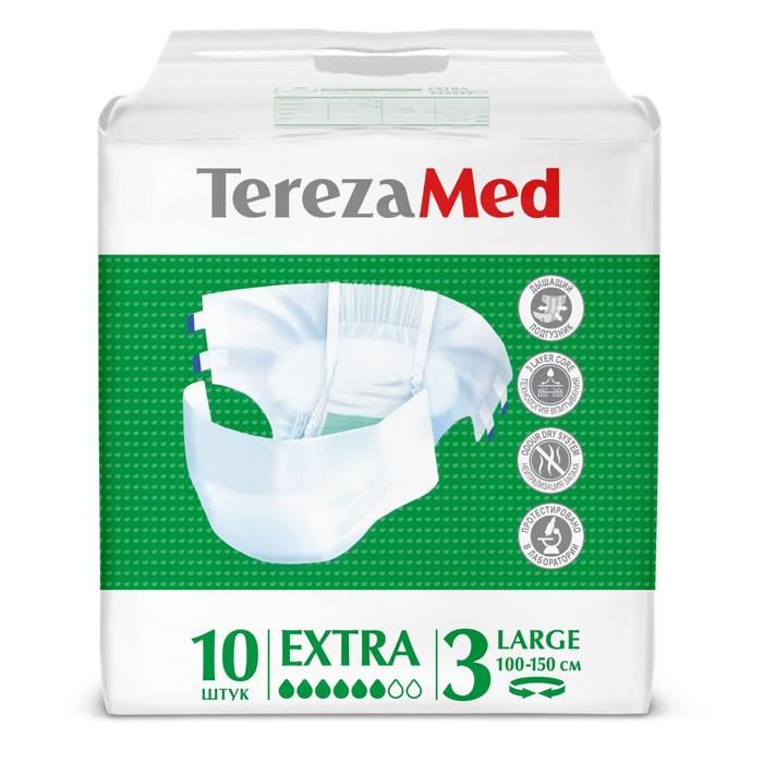 Подгузники для взрослых TerezaMed Extra Large №3, L, 10 шт. Подгузники для взрослых TerezaMed Extra Large №3, L, 10 шт.