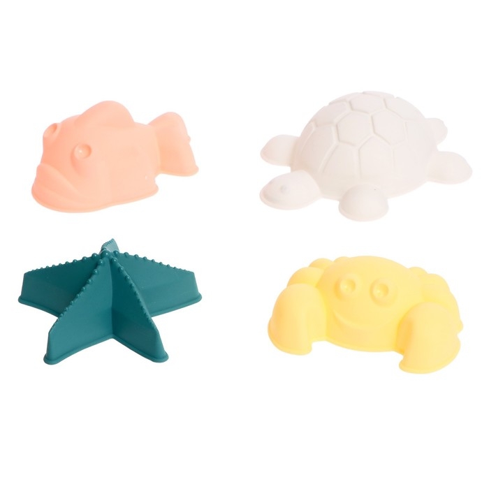 Набор для игры в песке: ведерко, сито, совочек, грабли, 4 формочки Набор для игры в песке: ведерко, сито, совочек, грабли, 4 формочки