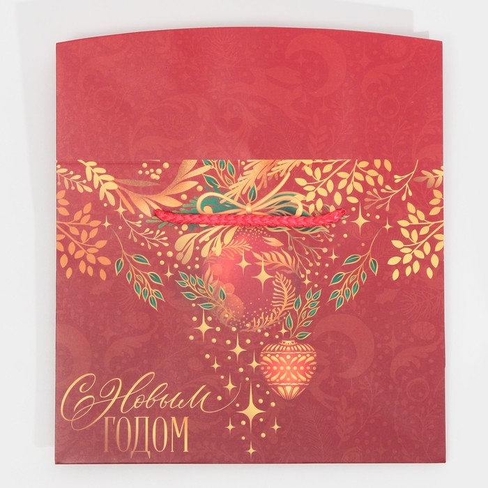 Пакет-коробка «Золото», 23 х 18 х 11 см, Новый год Пакет-коробка «Золото», 23 х 18 х 11 см, Новый год