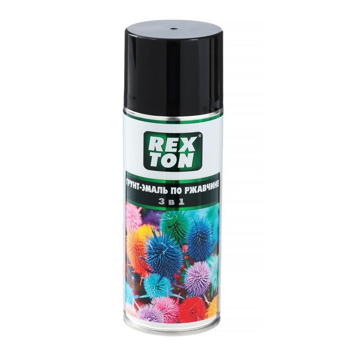 Грунт-эмаль REXTON по ржавчине 3 в 1, черный, аэрозоль 520 мл RT-150.20 Грунт-эмаль REXTON по ржавчине 3 в 1, черный, аэрозоль 520 мл RT-150.20
