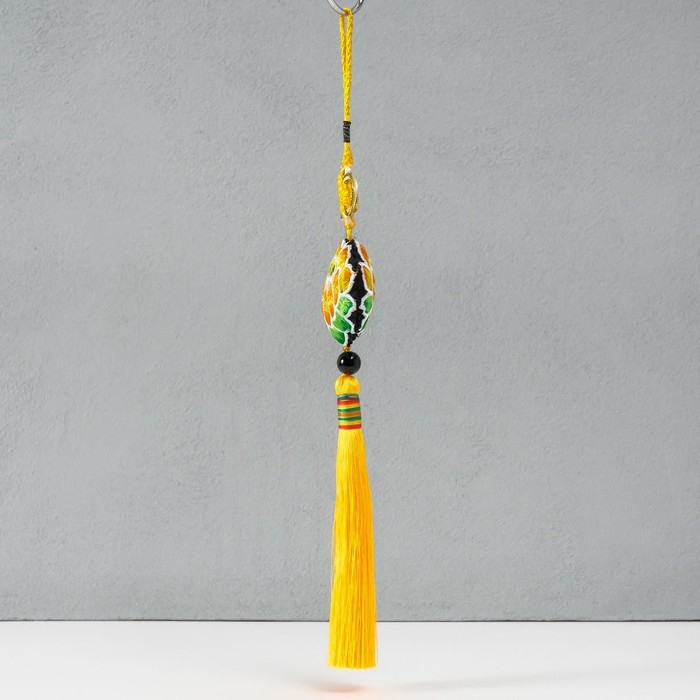 Подвеска текстиль Подвеска текстиль "Лотос" жёлтая 2х10х29 см