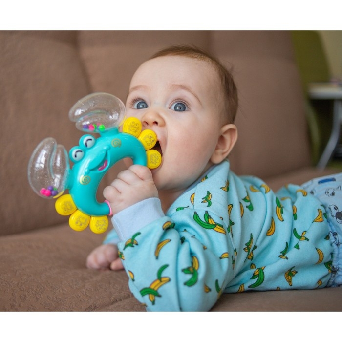 Погремушка «Крабик», цвет МИКС, Крошка Я, 12 см Погремушка «Крабик», цвет МИКС, Крошка Я, 12 см