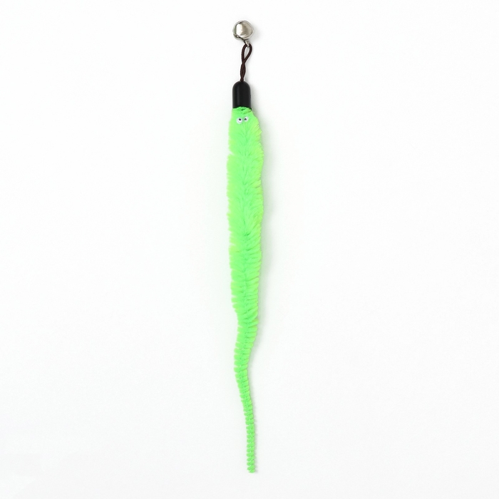 Игрушка-дразнилка для кошек  Игрушка-дразнилка для кошек "Змейка", с бубенчиком, зелёная