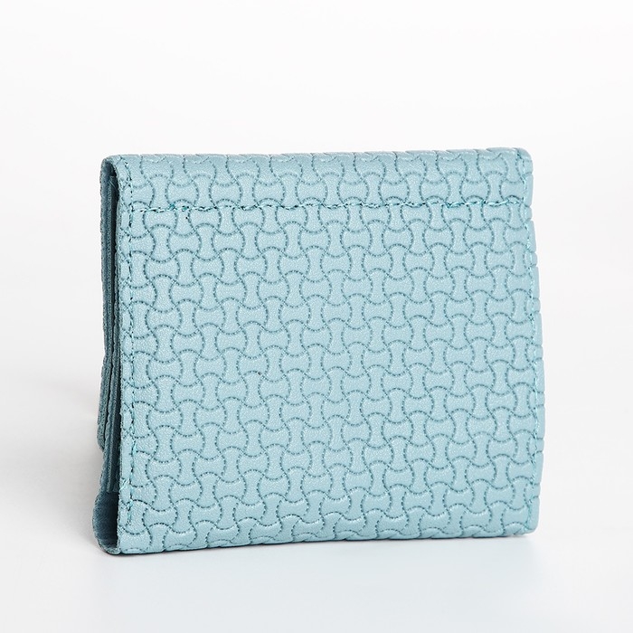 Кошелёк женский на кнопке, цвет голубой Кошелёк женский на кнопке, цвет голубой