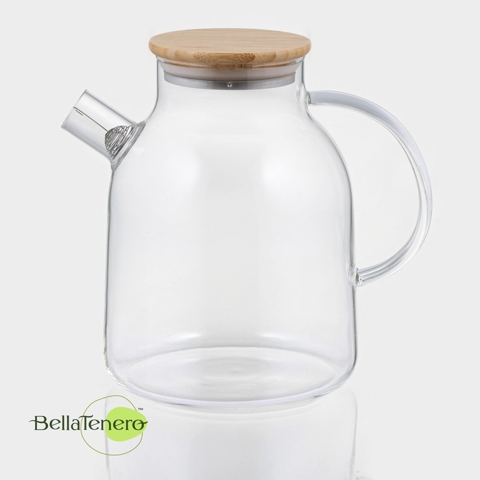 Чайник заварочный стеклянный с бамбуковой крышкой и металлическим фильтром BellaTenero «Эко», 1,8 л Чайник заварочный стеклянный с бамбуковой крышкой и металлическим фильтром BellaTenero «Эко», 1,8 л