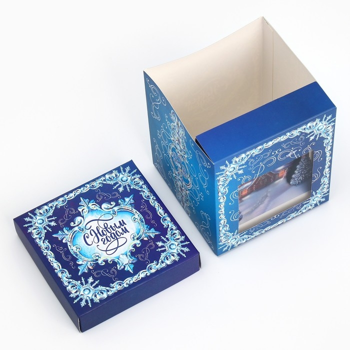 Подарочная коробкановогодняя складная с 3D эффектом «Сказка», 11 х 11 х 13 см, Новый год Подарочная коробкановогодняя складная с 3D эффектом «Сказка», 11 х 11 х 13 см, Новый год