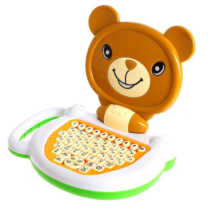 Обучающий компьютер «Медвежонок», звук, цвет коричневый Обучающий компьютер «Медвежонок», звук, цвет коричневый
