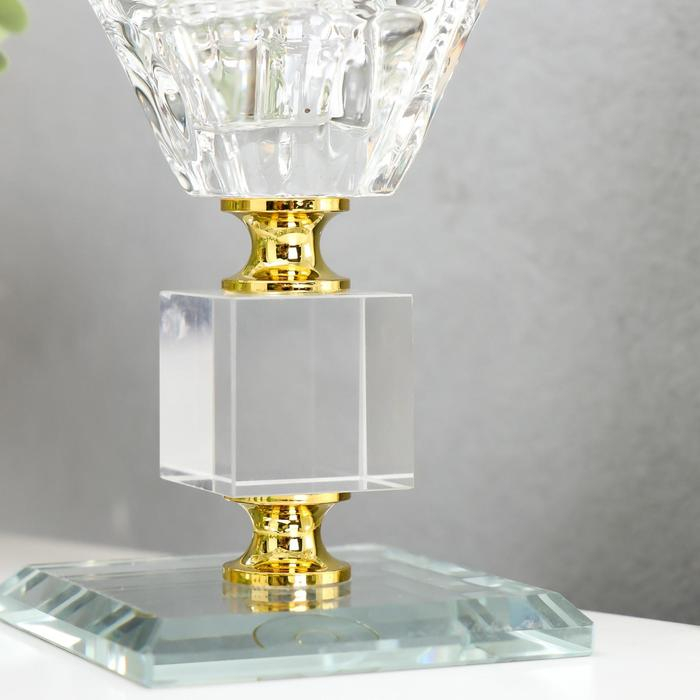 Подсвечник стекло на 1 свечу Подсвечник стекло на 1 свечу "Кристалл куб" 11,5х6,5х6,5 см