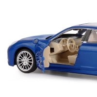 Машина металлическая Porsche Panamera S, 1:24,открываются двери, капот и багажник, световые и звуковые эффекты, цвет синий