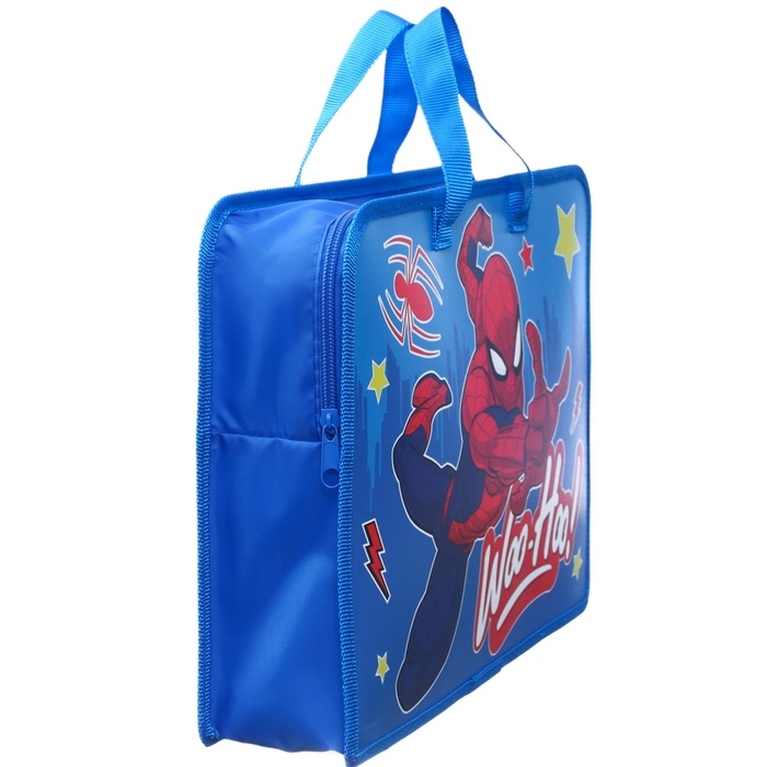 Папка пластиковая с ручками А4, на молнии, 80х330х240 мм, Человек-паук Папка пластиковая с ручками А4, на молнии, 80х330х240 мм, Человек-паук