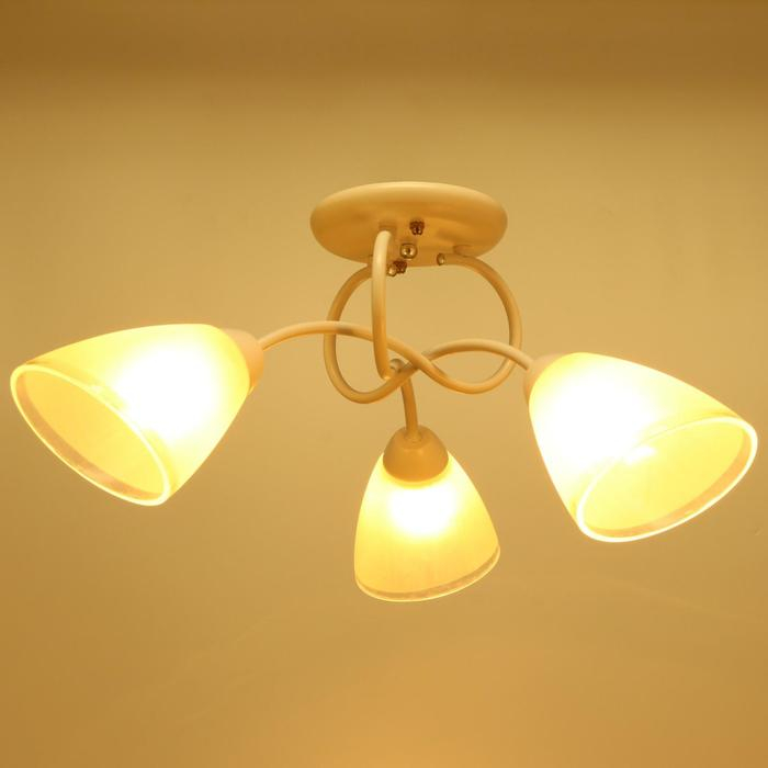 Люстра 1086/3WT 40Вт Е27 белый 54х54х22 см BayerLux