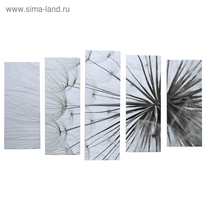 Картина модульная на подрамнике  Картина модульная на подрамнике "Одуванчик" 125х80 см (2-25х63, 2-25х70, 1-25х80)