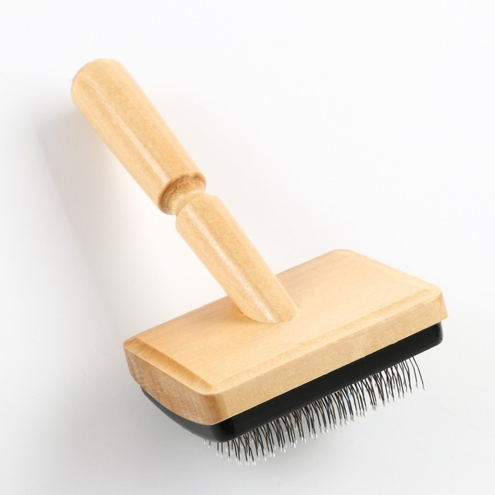 Щётка - пуходёрка деревянная  Щётка - пуходёрка деревянная "Премиум" с каплями, основание 80 х 60 мм