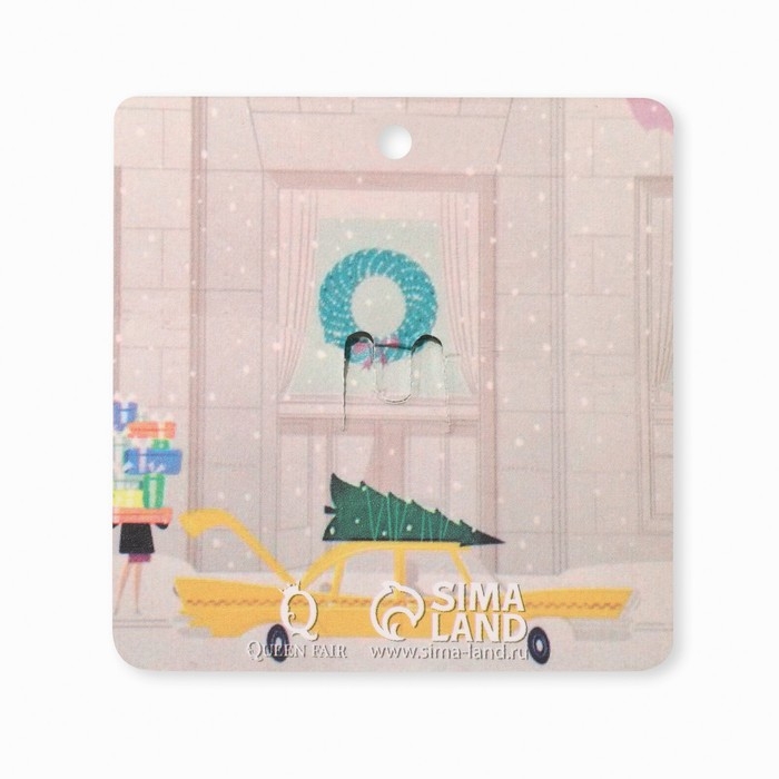 Брошь Брошь "Снежинка" пушистая, мини, цвет белый в серебре