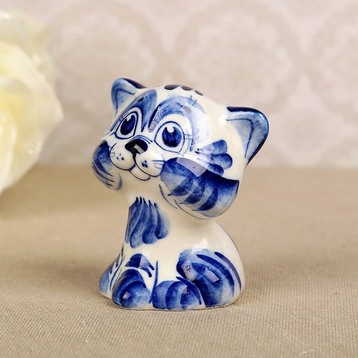 Сувенир «Кот Гав», 6 см, гжель Сувенир «Кот Гав», 6 см, гжель
