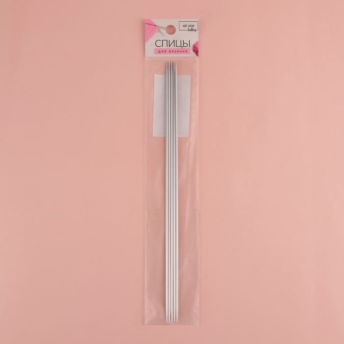 Спицы для вязания, чулочные, с тефлоновым покрытием, d = 2 мм, 20 см, 5 шт Спицы для вязания, чулочные, с тефлоновым покрытием, d = 2 мм, 20 см, 5 шт