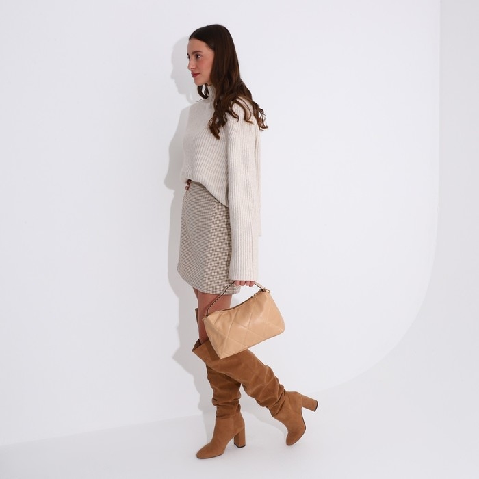 Сумка-багет на молнии, цвет бежевый Сумка-багет на молнии, цвет бежевый