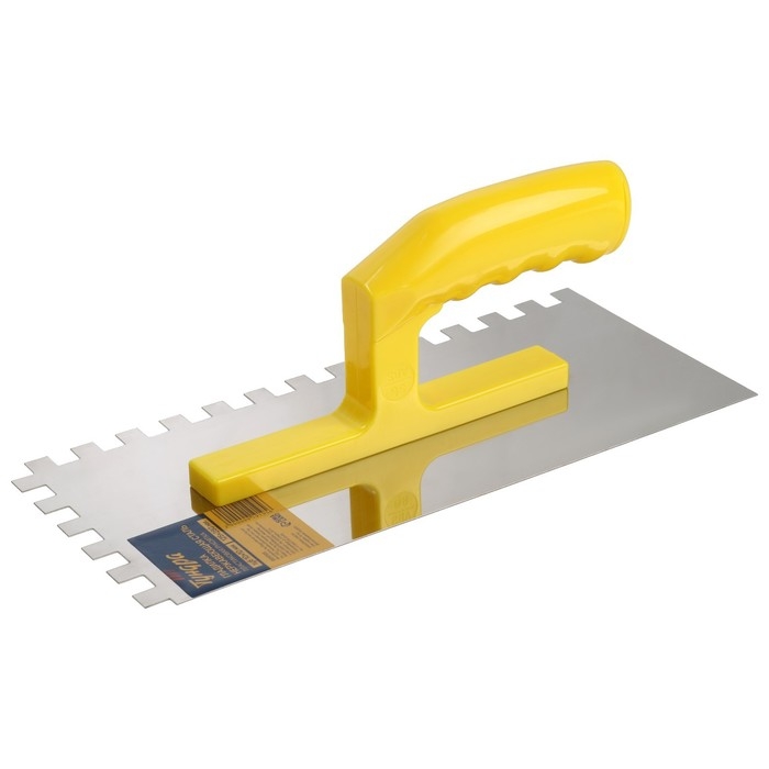 Гладилка ТУНДРА, нержавеющая сталь, пластиковая рукоятка, зуб 10 х 10 мм, 125 х 280 мм Гладилка ТУНДРА, нержавеющая сталь, пластиковая рукоятка, зуб 10 х 10 мм, 125 х 280 мм