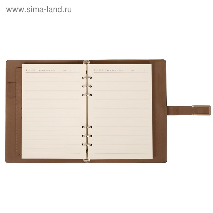 Органайзер на кольцах А5, 90 листов в линейку, с хлястиком, МИКС Органайзер на кольцах А5, 90 листов в линейку, с хлястиком, МИКС