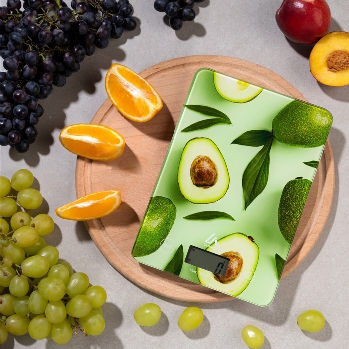 Весы кухонные Luazon LVK-501  Весы кухонные Luazon LVK-501 "Авокадо", электронные, до 7 кг