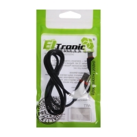 Кабель Eltronic Type-C - USB, 2.4 А, 1 м, зарядка + передача данных, пакет, черный