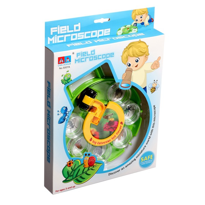 Набор для исследований: микроскоп, 6 контейнеров Набор для исследований: микроскоп, 6 контейнеров